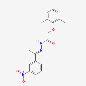 2-(2,6-dimethylphenoxy)-N'-[(1E)-1-(3-nitrophenyl)ethylidene]acetohydrazide