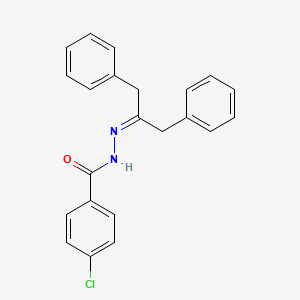 4-chloro-N'-(1,3-diphenylpropan-2-ylidene)benzohydrazide