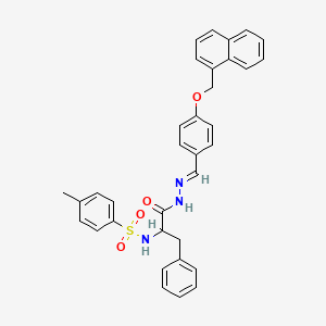 4-Methyl-N-(1-{N'-[(E)-{4-[(naphthalen-1-YL)methoxy]phenyl}methylidene]hydrazinecarbonyl}-2-phenylethyl)benzene-1-sulfonamide