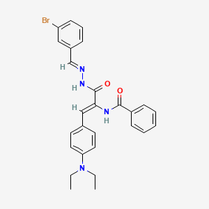 alpha-Benzamido-N'-(3-bromobenzylidene)-4-(diethylamino)cinnamohydrazide