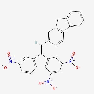 molecular formula C27H15N3O6 B11561649 (9Z)-9-(9H-fluoren-2-ylmethylidene)-2,4,7-trinitro-9H-fluorene 