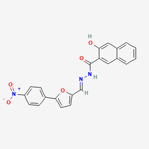 3-Hydroxy-N'-[(E)-[5-(4-nitrophenyl)furan-2-YL]methylidene]naphthalene-2-carbohydrazide