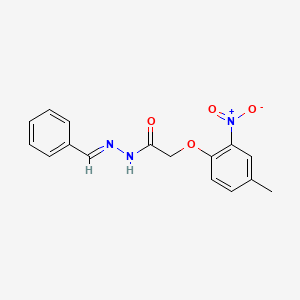 2-(4-methyl-2-nitrophenoxy)-N'-[(E)-phenylmethylidene]acetohydrazide