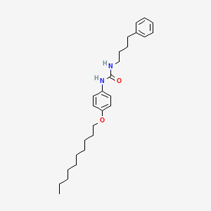 molecular formula C27H40N2O2 B11561695 1-[4-(Decyloxy)phenyl]-3-(4-phenylbutyl)urea 