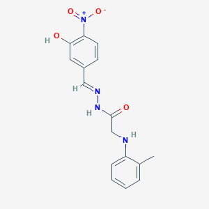 N'-[(E)-(3-Hydroxy-4-nitrophenyl)methylidene]-2-[(2-methylphenyl)amino]acetohydrazide