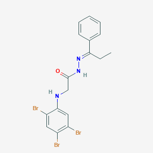 N'-[(1E)-1-Phenylpropylidene]-2-[(2,4,5-tribromophenyl)amino]acetohydrazide