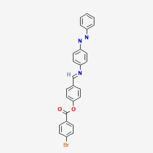 molecular formula C26H18BrN3O2 B11561722 4-[(E)-({4-[(E)-phenyldiazenyl]phenyl}imino)methyl]phenyl 4-bromobenzoate CAS No. 339226-17-4