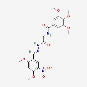 N-({N'-[(E)-(2,4-Dimethoxy-5-nitrophenyl)methylidene]hydrazinecarbonyl}methyl)-3,4,5-trimethoxybenzamide