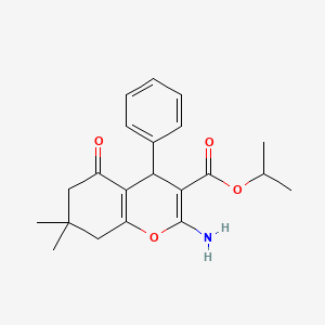 propan-2-yl 2-amino-7,7-dimethyl-5-oxo-4-phenyl-5,6,7,8-tetrahydro-4H-chromene-3-carboxylate