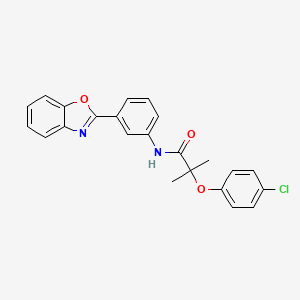 N-[3-(1,3-benzoxazol-2-yl)phenyl]-2-(4-chlorophenoxy)-2-methylpropanamide