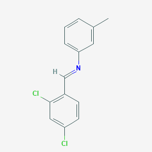 molecular formula C14H11Cl2N B11561759 N-(2,4-Dichlorobenzylidene)-M-toluidine CAS No. 63462-34-0