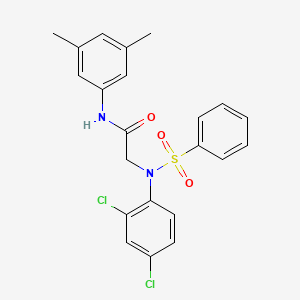 2-[N-(2,4-Dichlorophenyl)benzenesulfonamido]-N-(3,5-dimethylphenyl)acetamide