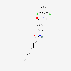 molecular formula C23H28Cl2N2O2 B11561775 4-(decanoylamino)-N-(2,6-dichlorophenyl)benzamide 