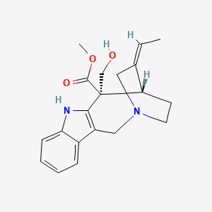 molecular formula C20H24N2O3 B1156179 19,20-(E)-Vallesamine CAS No. 3368-87-4