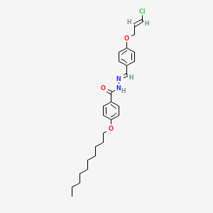 molecular formula C27H35ClN2O3 B11561803 N'-[(E)-(4-{[(2E)-3-chloroprop-2-en-1-yl]oxy}phenyl)methylidene]-4-(decyloxy)benzohydrazide 