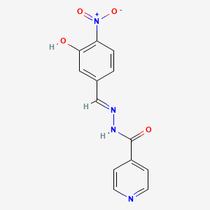 molecular formula C13H10N4O4 B11561807 N'-[(E)-(3-hydroxy-4-nitrophenyl)methylidene]pyridine-4-carbohydrazide 