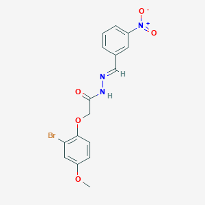 2-(2-bromo-4-methoxyphenoxy)-N'-[(E)-(3-nitrophenyl)methylidene]acetohydrazide