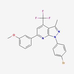 1-(4-bromophenyl)-6-(3-methoxyphenyl)-3-methyl-4-(trifluoromethyl)-1H-pyrazolo[3,4-b]pyridine