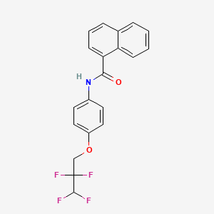 molecular formula C20H15F4NO2 B11561844 N-[4-(2,2,3,3-tetrafluoropropoxy)phenyl]naphthalene-1-carboxamide 