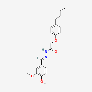 2-(4-butylphenoxy)-N'-[(E)-(3,4-dimethoxyphenyl)methylidene]acetohydrazide