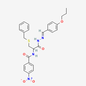 S-Benzyl-N2-(4-nitrobenzoyl)cysteine N'-(4-propoxybenzylidene)hydrazide