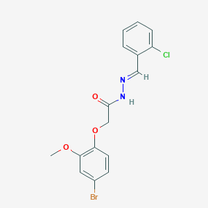 2-(4-bromo-2-methoxyphenoxy)-N'-[(E)-(2-chlorophenyl)methylidene]acetohydrazide