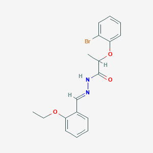 2-(2-bromophenoxy)-N'-[(E)-(2-ethoxyphenyl)methylidene]propanehydrazide