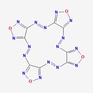 molecular formula C8N16O4 B11561934 6,13,20,27-tetraoxa-2,3,5,7,9,10,12,14,16,17,19,21,23,24,26,28-hexadecazapentacyclo[23.3.0.04,8.011,15.018,22]octacosa-1(28),2,4,7,9,11,14,16,18,21,23,25-dodecaene 