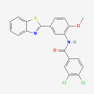 N-[5-(1,3-benzothiazol-2-yl)-2-methoxyphenyl]-3,4-dichlorobenzamide