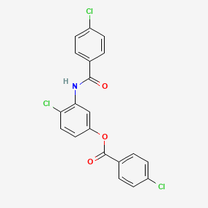 molecular formula C20H12Cl3NO3 B11561959 4-Chloro-3-(4-chlorobenzamido)phenyl 4-chlorobenzoate 