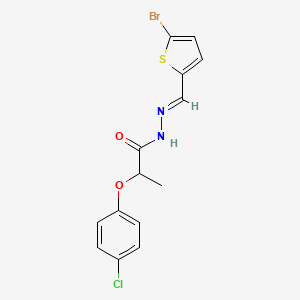 N'-[(E)-(5-bromothiophen-2-yl)methylidene]-2-(4-chlorophenoxy)propanehydrazide