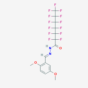 N'-[(E)-(2,5-dimethoxyphenyl)methylidene]-2,2,3,3,4,4,5,5,6,6,7,7,7-tridecafluoroheptanehydrazide