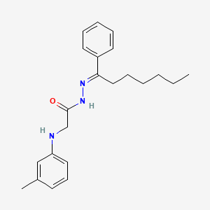 2-[(3-Methylphenyl)amino]-N'-[(1E)-1-phenylheptylidene]acetohydrazide