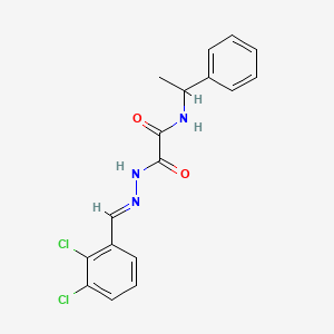 2-[(2E)-2-(2,3-dichlorobenzylidene)hydrazinyl]-2-oxo-N-(1-phenylethyl)acetamide