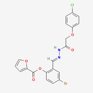 4-bromo-2-[(E)-{2-[(4-chlorophenoxy)acetyl]hydrazinylidene}methyl]phenyl furan-2-carboxylate