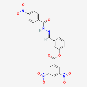 3-[(E)-{2-[(4-nitrophenyl)carbonyl]hydrazinylidene}methyl]phenyl 3,5-dinitrobenzoate