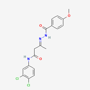 3',4'-Dichloro-3-[(4-methoxybenzoyl)hydrazono]butyranilide