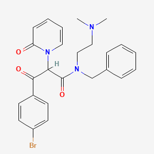 N-benzyl-3-(4-bromophenyl)-N-[2-(dimethylamino)ethyl]-3-oxo-2-(2-oxopyridin-1(2H)-yl)propanamide