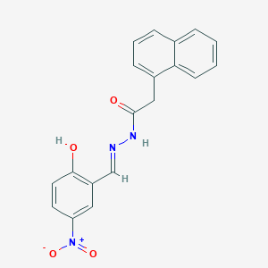 molecular formula C19H15N3O4 B11562028 N'-[(E)-(2-hydroxy-5-nitrophenyl)methylidene]-2-(naphthalen-1-yl)acetohydrazide 