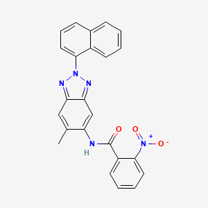 N-[6-methyl-2-(naphthalen-1-yl)-2H-benzotriazol-5-yl]-2-nitrobenzamide