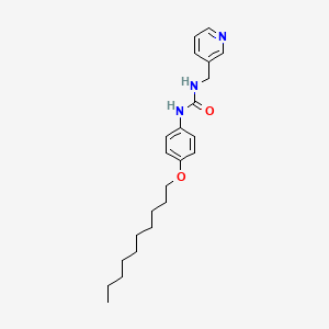 molecular formula C23H33N3O2 B11562113 Urea, 1-(4-decyloxyphenyl)-3-(pyridin-3-yl)methyl- 