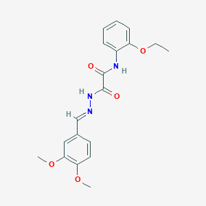 2-[(2E)-2-(3,4-dimethoxybenzylidene)hydrazinyl]-N-(2-ethoxyphenyl)-2-oxoacetamide