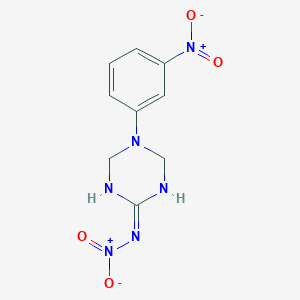 N-nitro-5-(3-nitrophenyl)-1,3,5-triazinan-2-imine