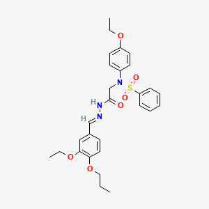 N-({N'-[(E)-(3-Ethoxy-4-propoxyphenyl)methylidene]hydrazinecarbonyl}methyl)-N-(4-ethoxyphenyl)benzenesulfonamide