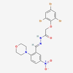 N'-[(E)-[2-(Morpholin-4-YL)-5-nitrophenyl]methylidene]-2-(2,4,6-tribromophenoxy)acetohydrazide