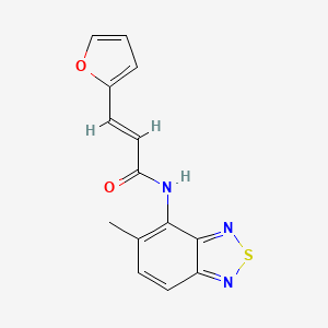 (2E)-3-(furan-2-yl)-N-(5-methyl-2,1,3-benzothiadiazol-4-yl)prop-2-enamide