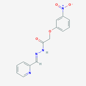 molecular formula C14H12N4O4 B11562179 (3-Nitro-phenoxy)-acetic acid pyridin-2-ylmethylene-hydrazide 