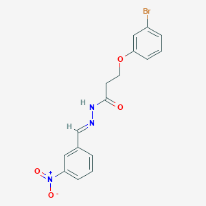 3-(3-bromophenoxy)-N'-[(E)-(3-nitrophenyl)methylidene]propanehydrazide