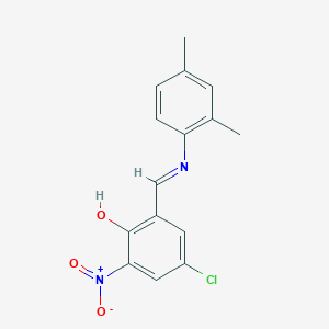 4-Chloro-2-[(E)-[(2,4-dimethylphenyl)imino]methyl]-6-nitrophenol