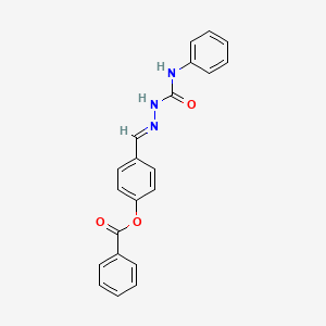 4-{(E)-[2-(phenylcarbamoyl)hydrazinylidene]methyl}phenyl benzoate